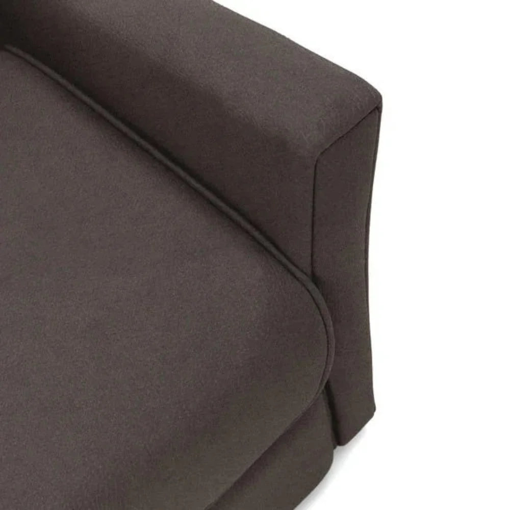 Poltrona reclinabile relax manuale con poggiapiedi Recline in microfibra grigio | Duzzle
