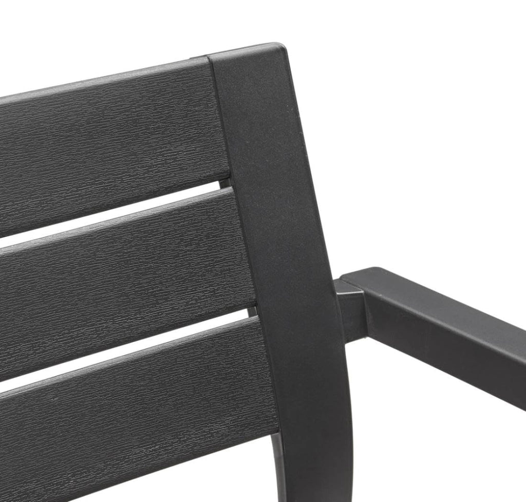 Sedia da Giardino Julie Polipropilene Graphite Braccioli UV