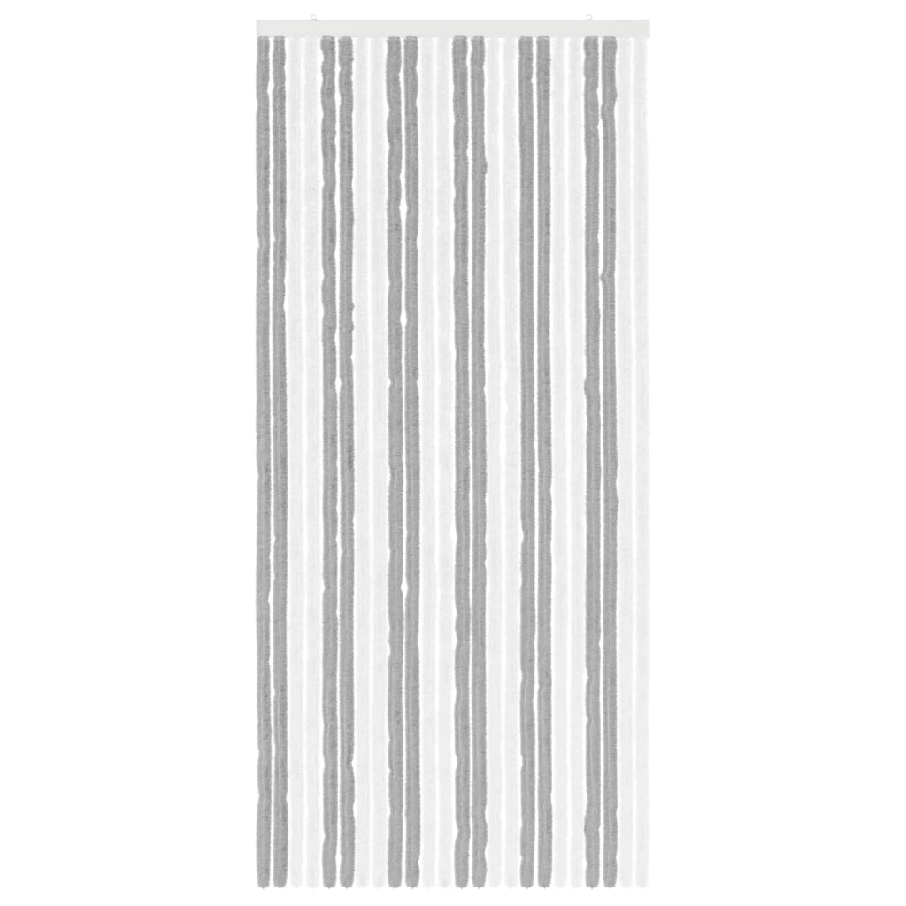 Tenda per insetti in chenille Grigio e Bianco 100 x 220 cm 42034458