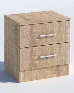 KIT COMODINO 2 CASSETTI CM. 45X34X47H ROVERE O ROVERE BIANCO