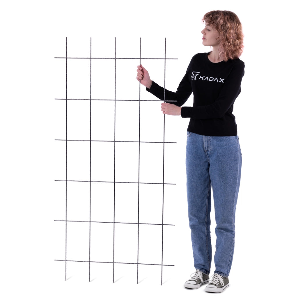 Scala per fiori KADAX, traliccio da giardino in metallo per piante rampicanti, 75x150 cm, resistente.