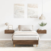 vidaXL Giroletto senza Materasso Rovere Marrone 75x190cm in Truciolato