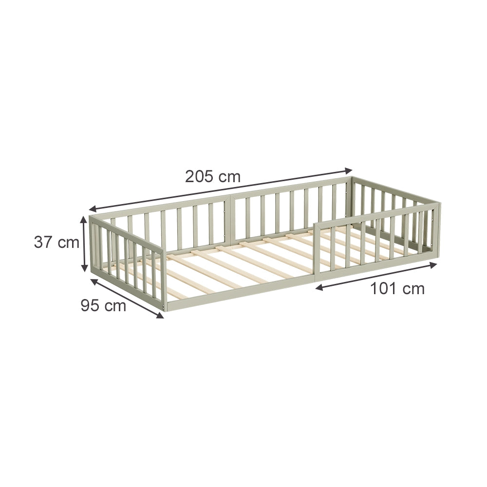 Vitalispa Letto per bambini Grigio 205 x 95 cm Senza materasso
