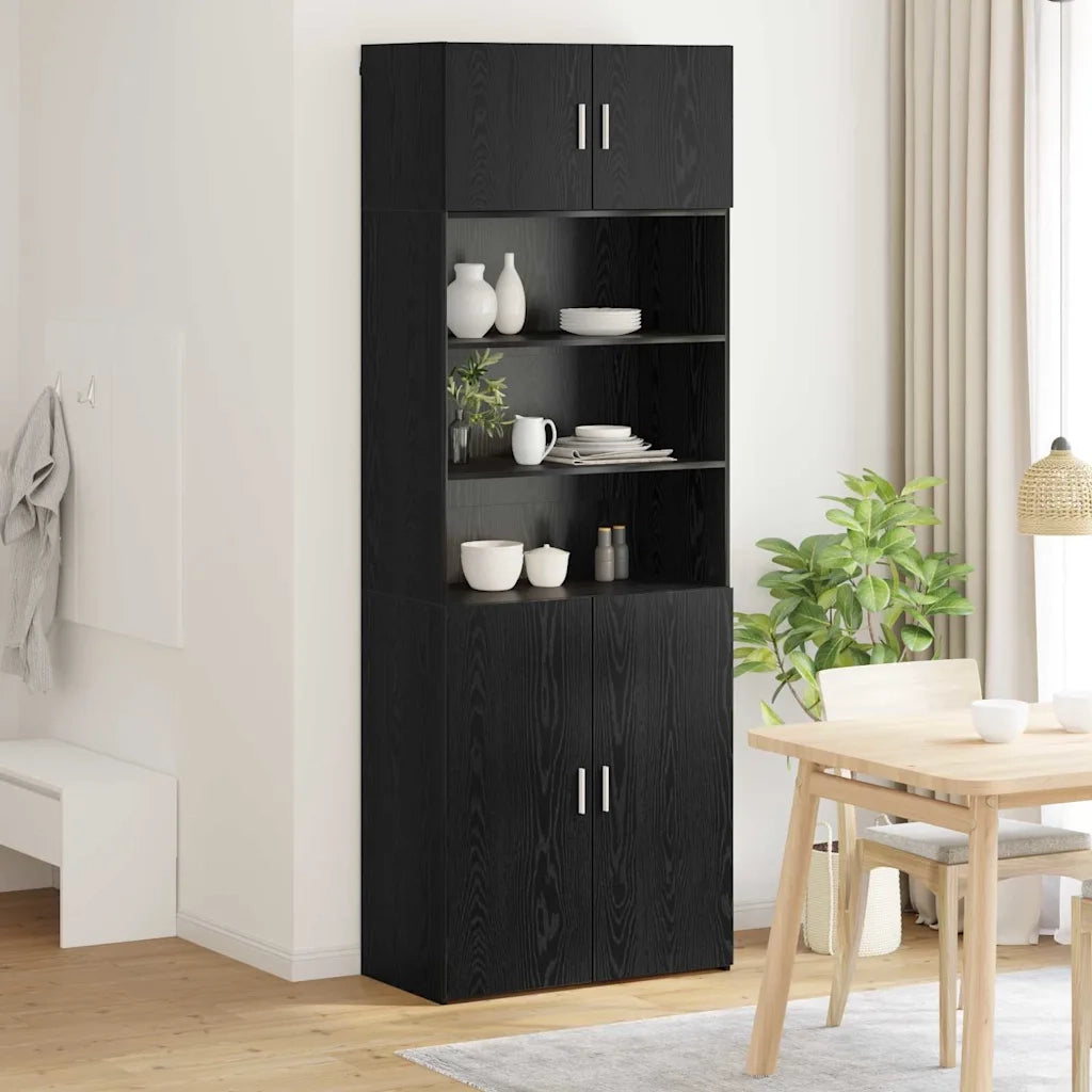 Armadio Rovere Nero 80 x 42,5 x 225 cm Legno multistrato