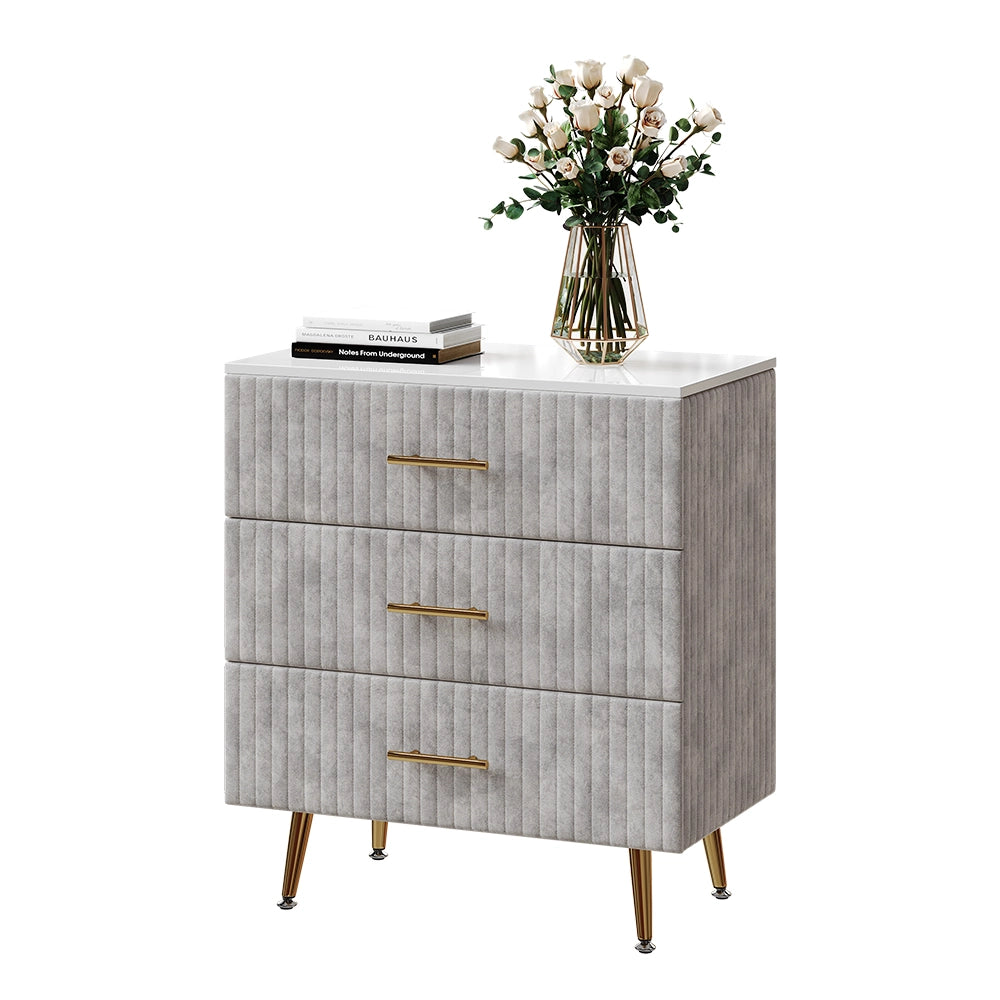 Vicco Cassettiera Grigio 70 x 78.5 cm con 3 cassetti