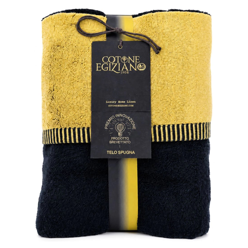 Sazalo, Telo Bagno 100% Cotone Reversibile, Nero