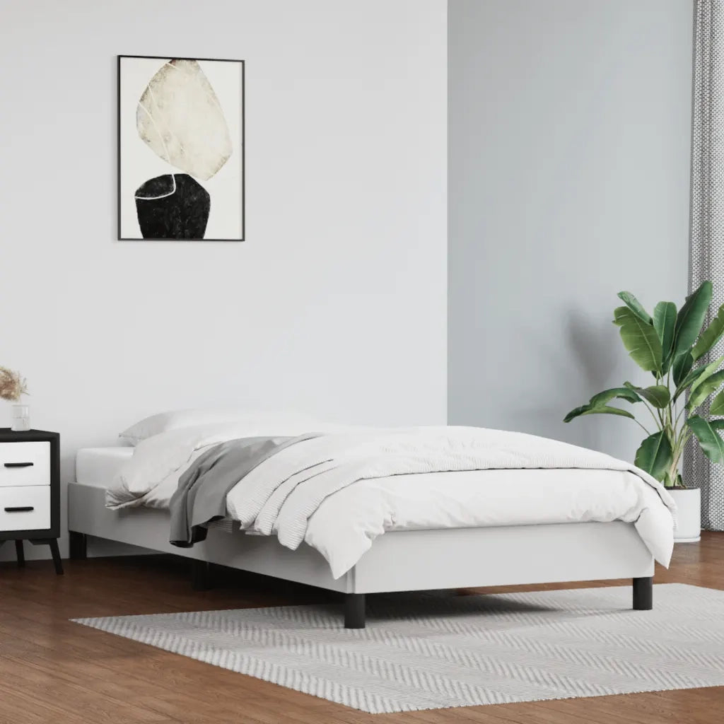 Giroletto-Struttura Letto Bianco 80x200 cm in Similpelle 992967