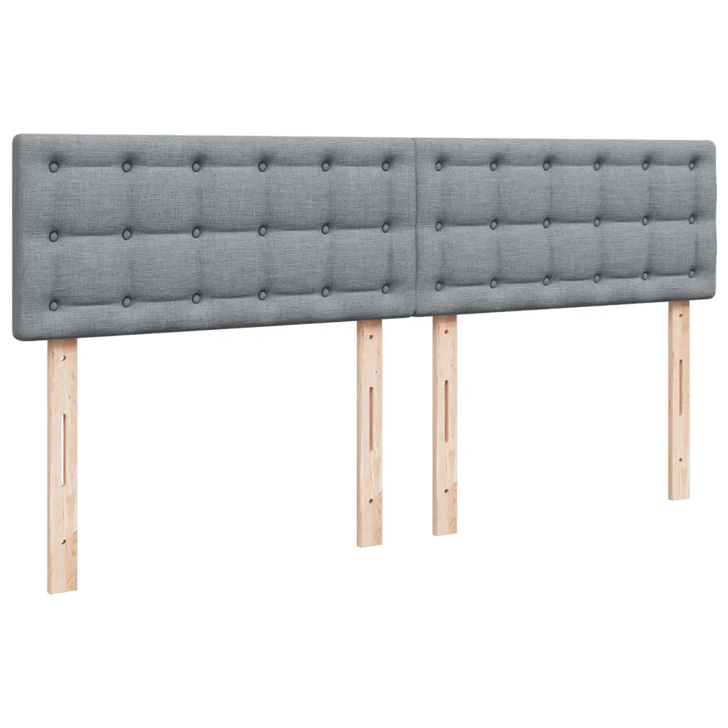 Giroletto a Molle con Materasso Grigio Chiaro180x200 cm Tessuto