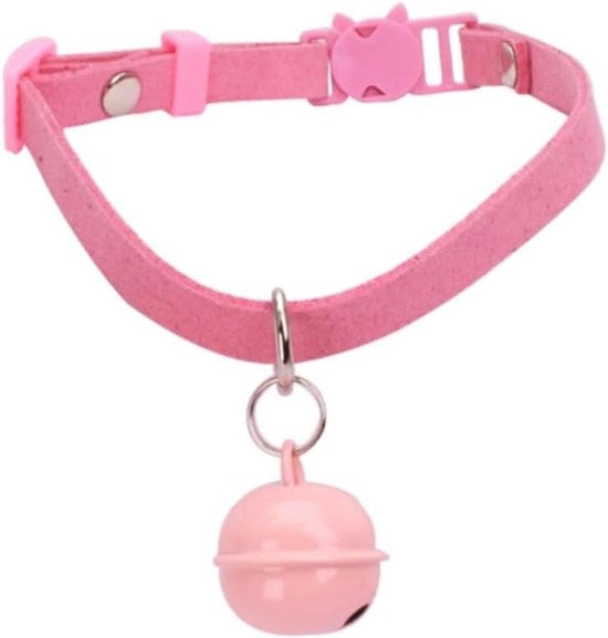 Cinturino per gatti flessibile in microfibra per animali domestici | accessori per gatti e cani | collare per cuccioli | con campanello | campanello per gatti - materiali sostenibili