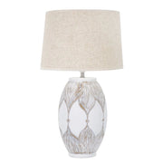 Lampada da Tavolo VKH166, Bianco, Poliresina, 38x38x67 cm