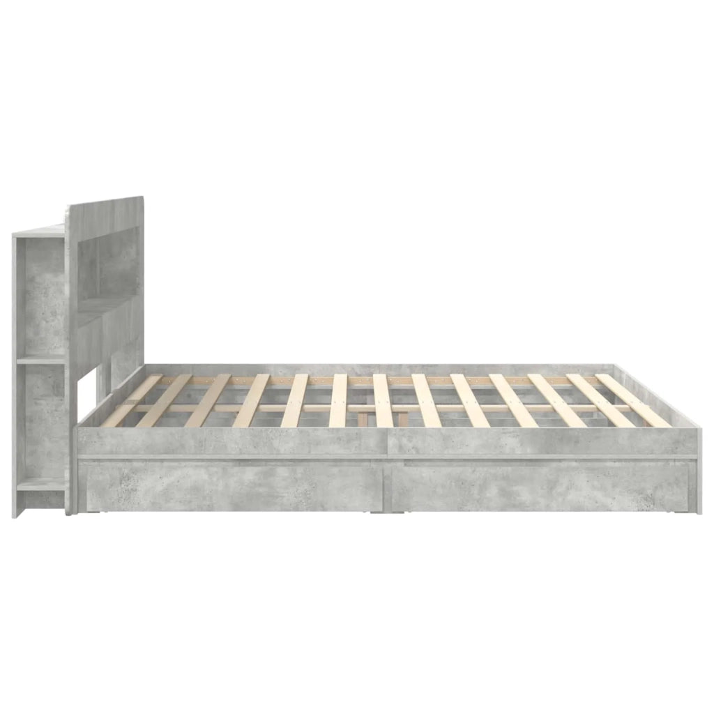 Telaio del letto con storage Grigio Cemento 200 x 200 cm 3433691