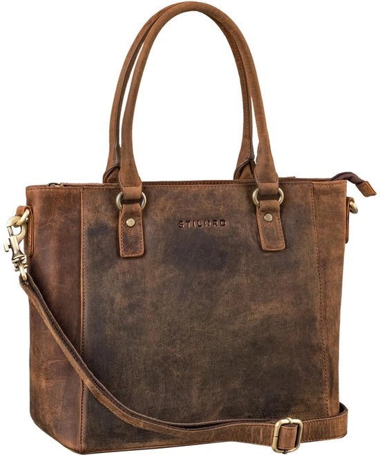 Borsa da Ufficio Vintage in Pelle Reale per MacBooks 13.3' - Creta - Miele