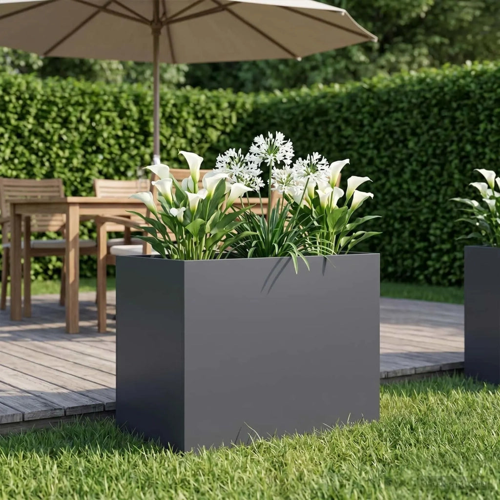 Vaso da giardino Antracite 60 x 40 x 50 cm 8005698