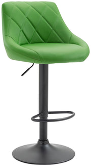 Sgabello Lazio in similpelle verde,nero