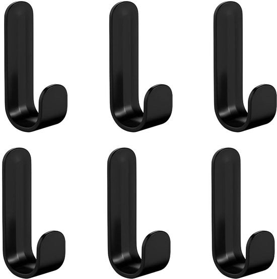 Hanger per asciugamani 6 pezzi - Autoadesivo - Support per asciugamani - Per bagno/cucina - Imbottito - Materiale leggero e duraturo - Ganci