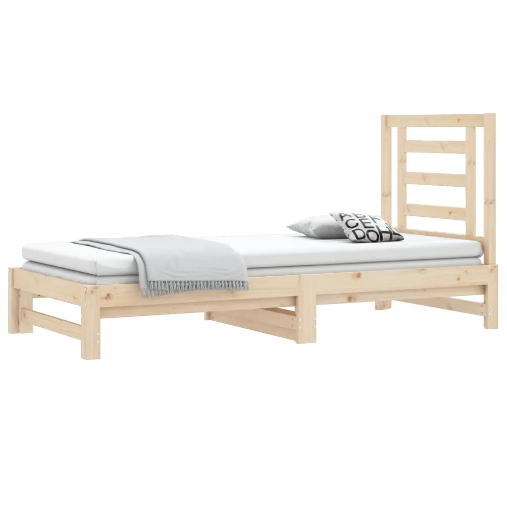 Dormeuse Estraibile 2x(90x200) cm in Legno Massello di Pino cod mxl 63070