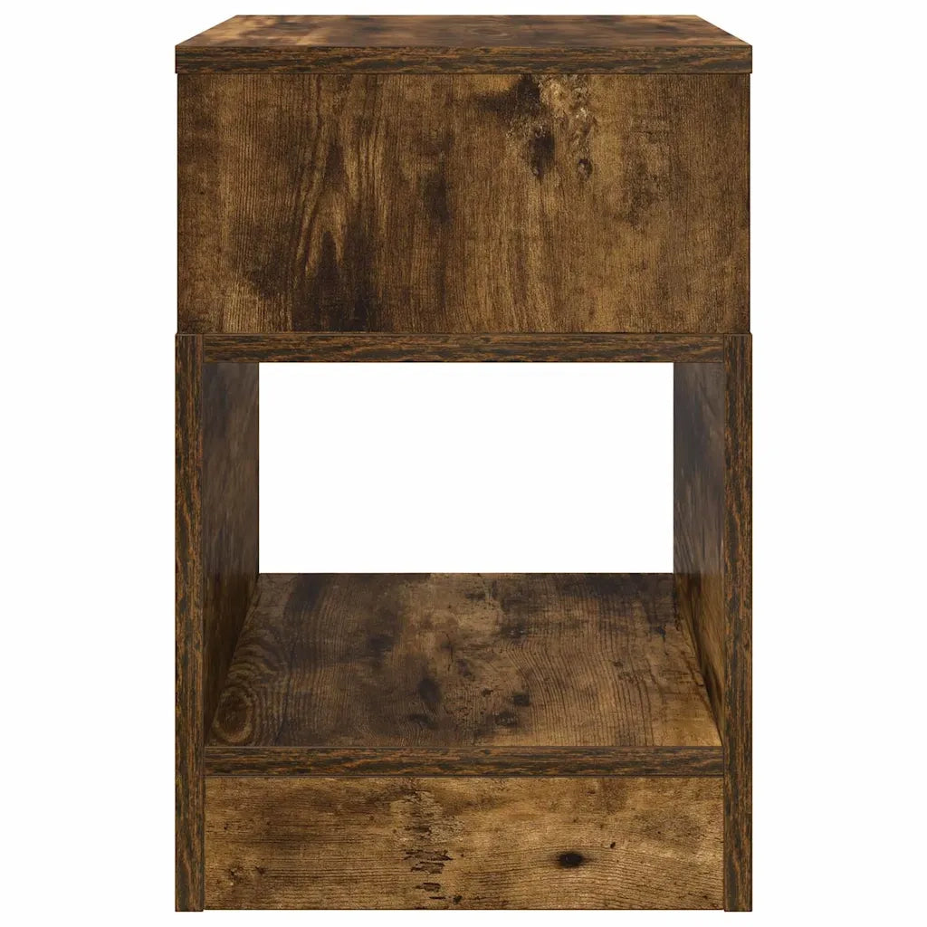 Tavolino 2 pcs Rovere fumé 30,5 x 30 x 45 cm Legno multistrato
