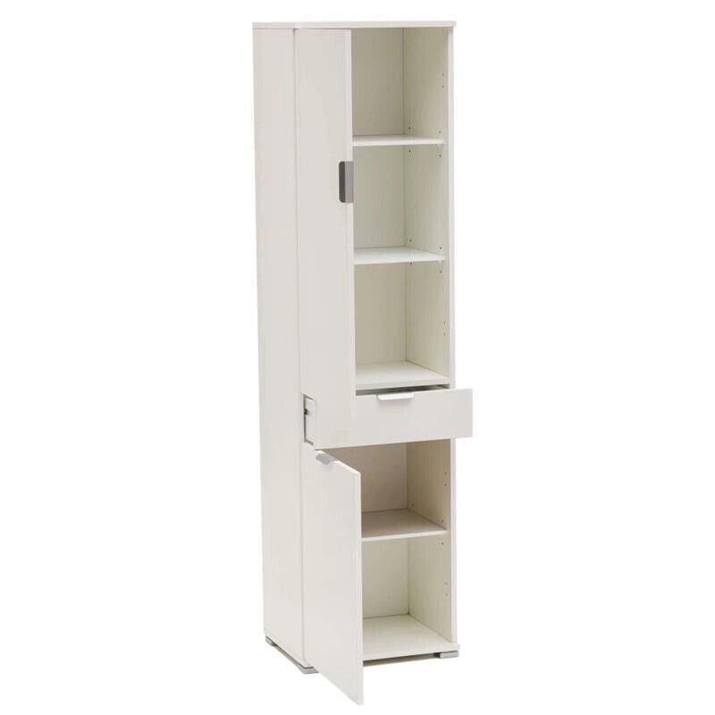 ARMADIO BASIC CON 2 ANTE E 1 CASSETTO BIANCO 45 X 38 X H174 CM