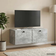 Mobile Porta TV da Muro 78,5 x 31 x 30 cm Grigio Cemento 899228
