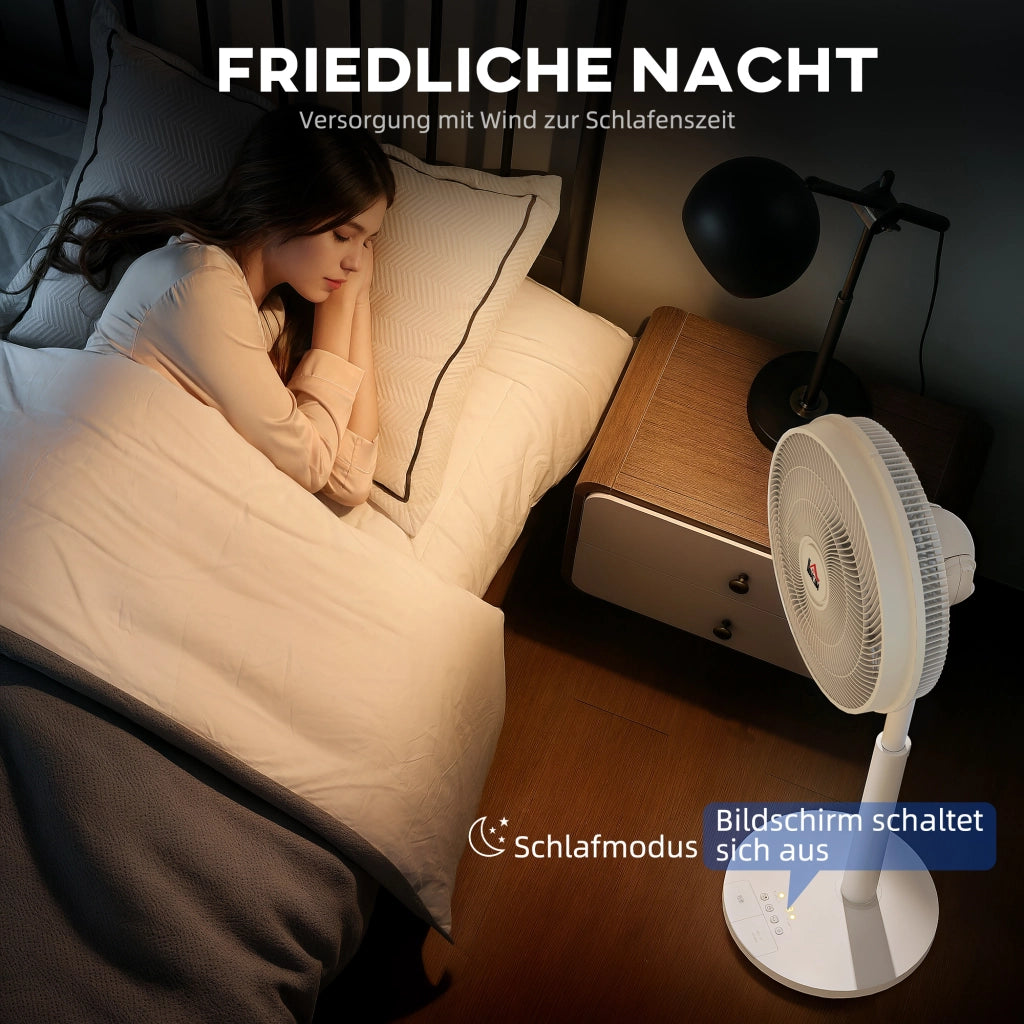 Ventilatore 3 Modi LED Oscillante ¨C zephmum ¨C Plastica Bianco