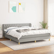 Giroletto a Molle con Materasso Grigio Chiaro180x200 cm Tessuto cod mxl 77551