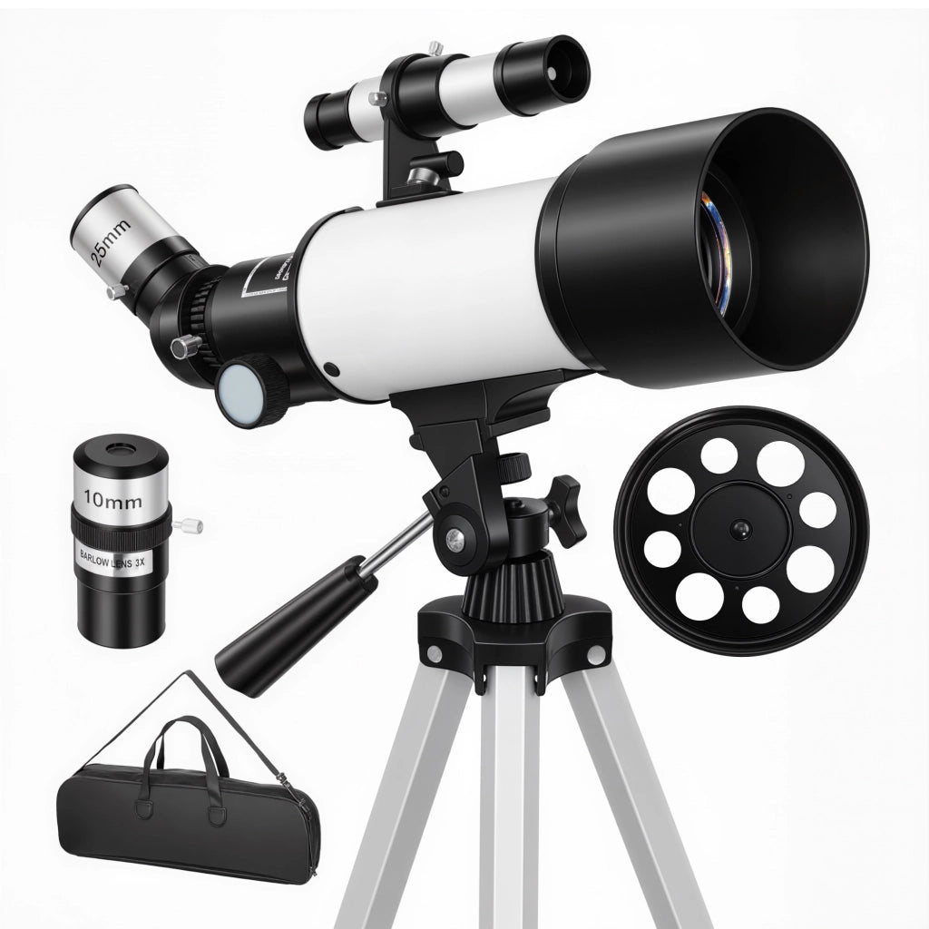Telescopio astronomico per adulti e principianti 70 mm ¨C zephmum ¨C 80x80x135 cm bianco