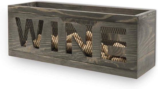 Supporto per Vino in Legno e Metallo Rustico per la Collezione di Vino