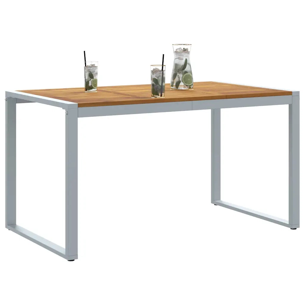 Tavolo da Giardino Grigio 140 x 80 x 75 cm 4010602