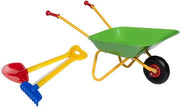 Set di carrello con badile e rastrello - carrello metallico per bambini - capacità di carico 25 kg