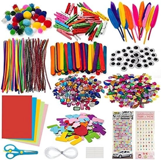 Set di Creatività per Bambini - 1300+ Componenti Colorati