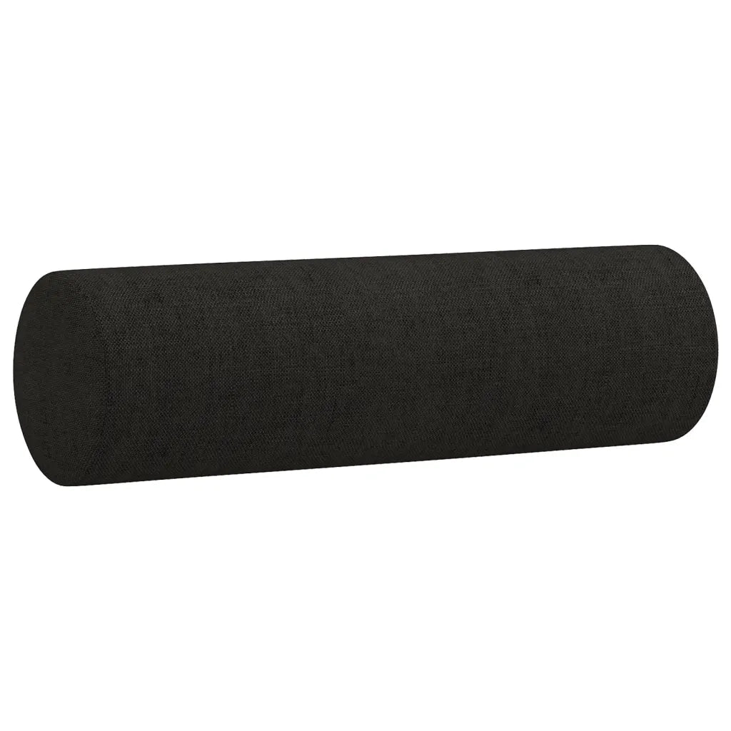 Divano a 3 Posti con Cuscini Nero 180 cm in Tessuto 3200833