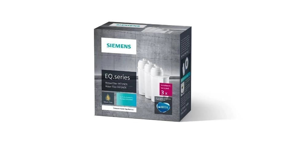 Siemens TZ70033A Filtro per acqua BRITA Intenza per macchine da caffe' EQ serie 3 pezzi colore Bianco