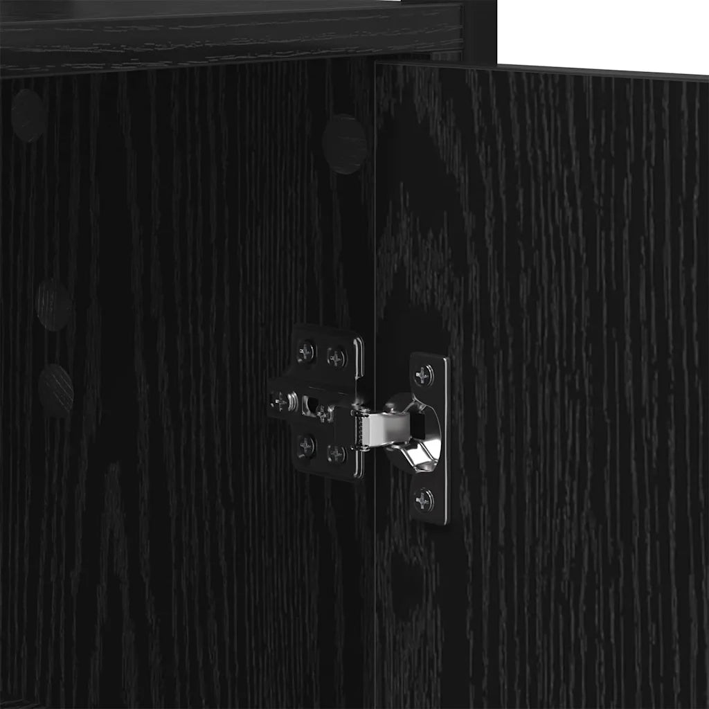 Armadio per Libri Rovere Nero 60 x 24 x 161 cm 883856