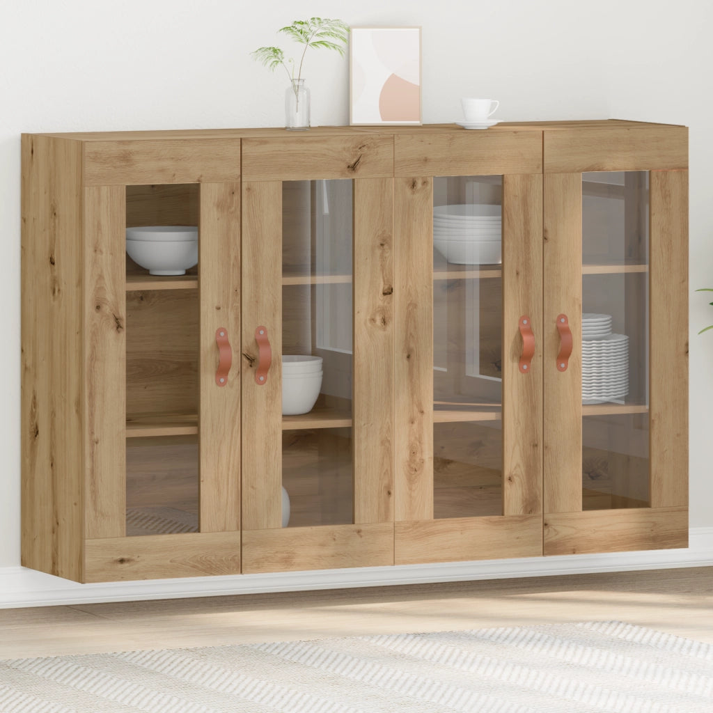 Armadi a muro 2 pcs Rovere Artigianale 69,5x34x90 cm Legno ingegnerizzato