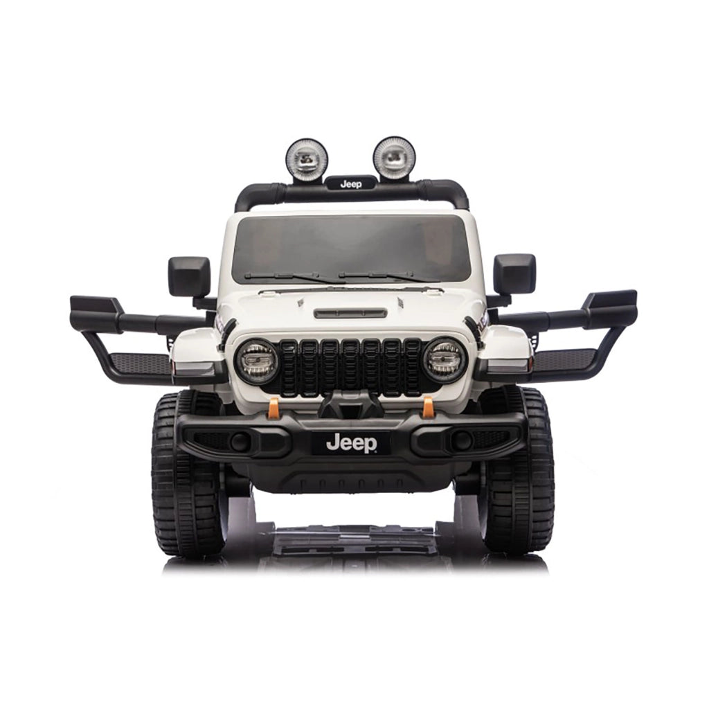Macchina Elettrica per Bambini Jeep Wrangler Rubicon 12V con Telecomando Bianco