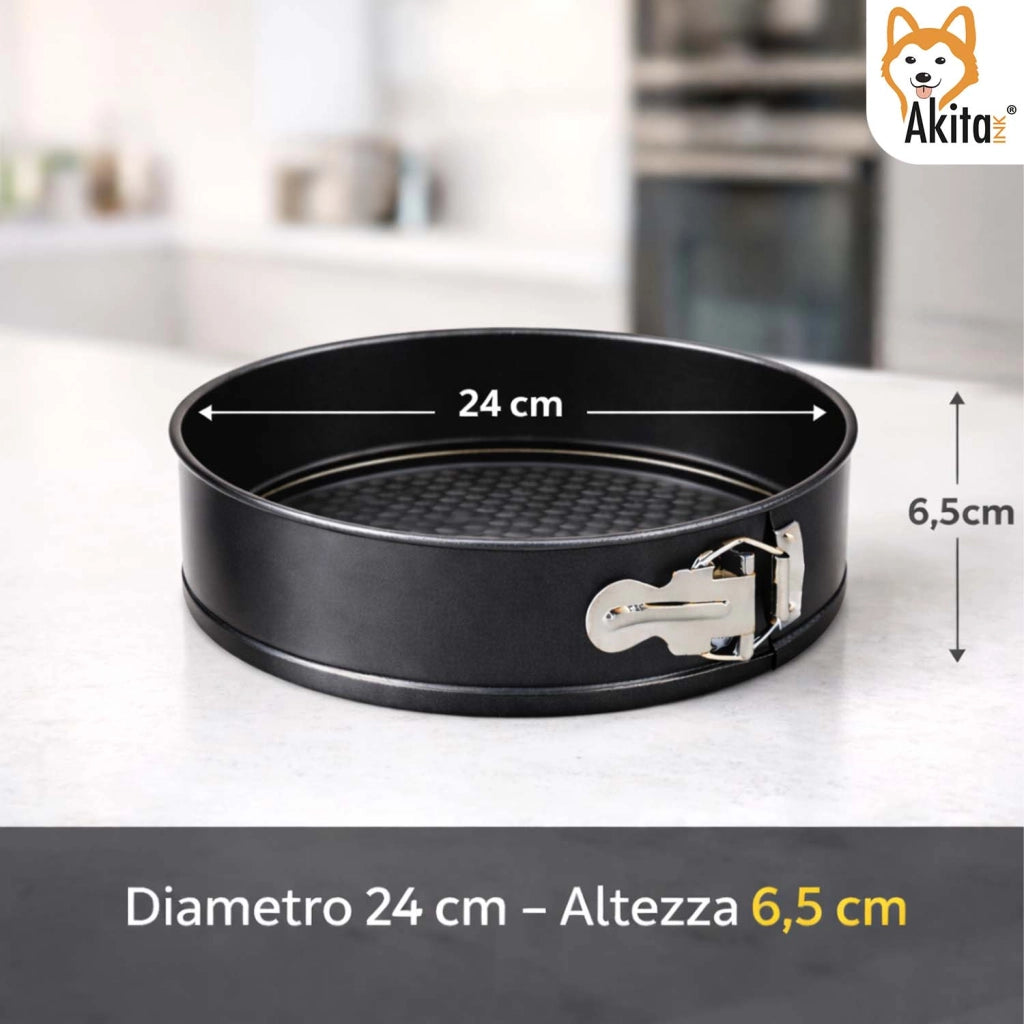 Akitaink Stampo Torta a Cerniera 24 cm Antiaderente