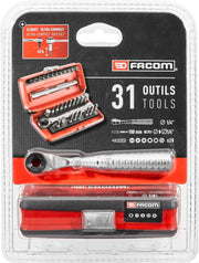 R.PEJ31PB Set punte a cricchetto 1/4" 31 pz. Dimensione 1/4 "