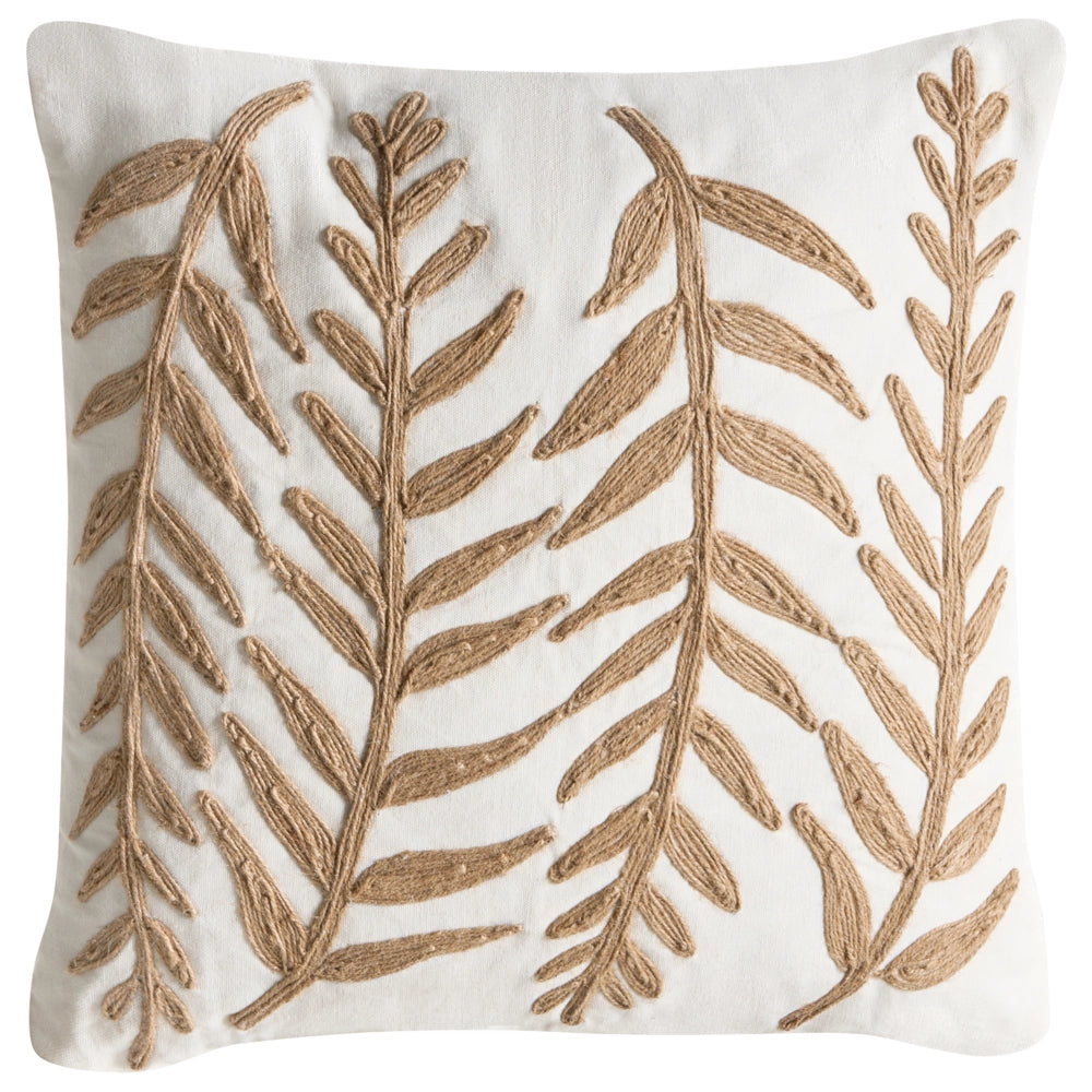Set di 2 cuscini decorativi bianchi e beige in cotone e juta 45/30 x 45/50 cm Cuscino decorativo