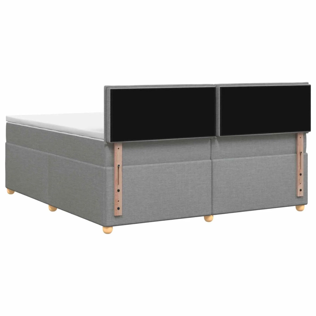 Letto box spring con materasso Grigio Chiaro 200 x 200 cm 3452492