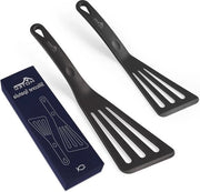 Spatola di silicone a lama pieghevole - Spatola per pentole antiaderenti - Resistente alla lavastoviglie - Nero