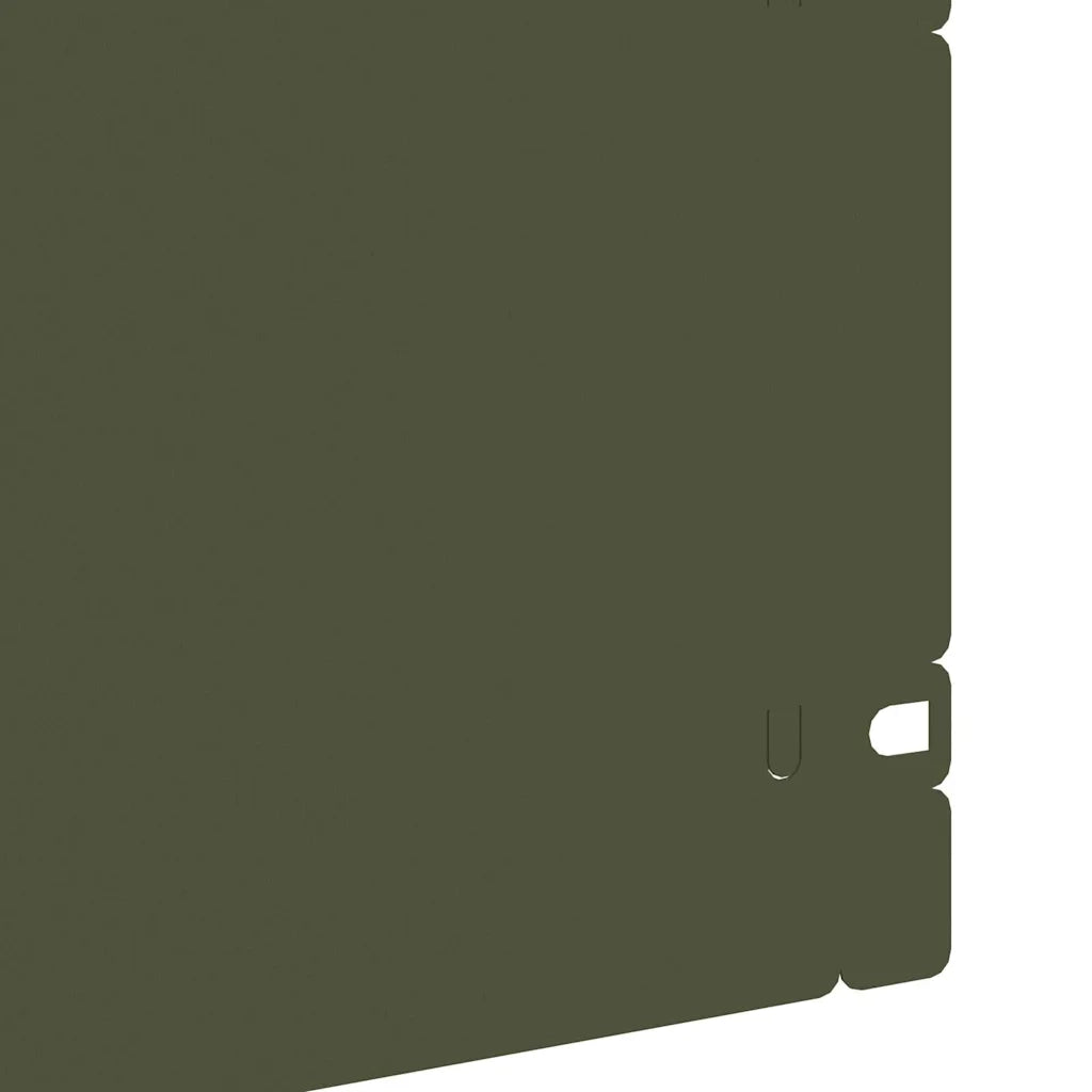 Bordure per prato 20 pz Verde oliva 103 x 0,05 x 22 cm Acciaio CFW6584875