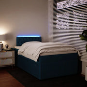 Giroletto a Molle con Materasso Blu 120x190 cm in Velluto