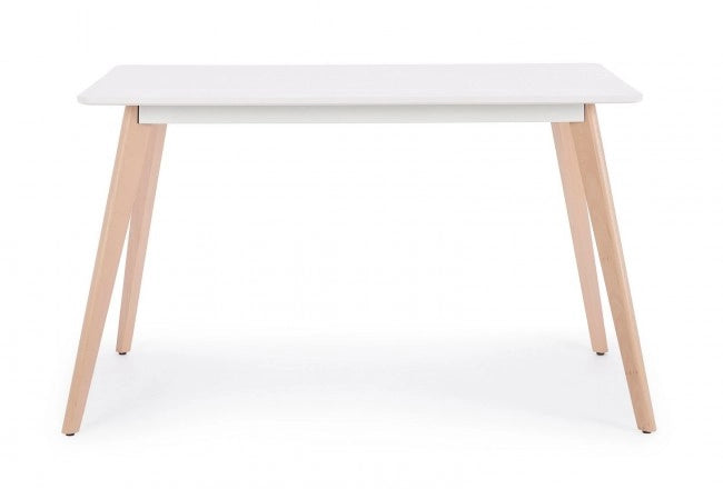 Tavolo Legno Bianco Scandinavo da Interno 120x80 - AURORA