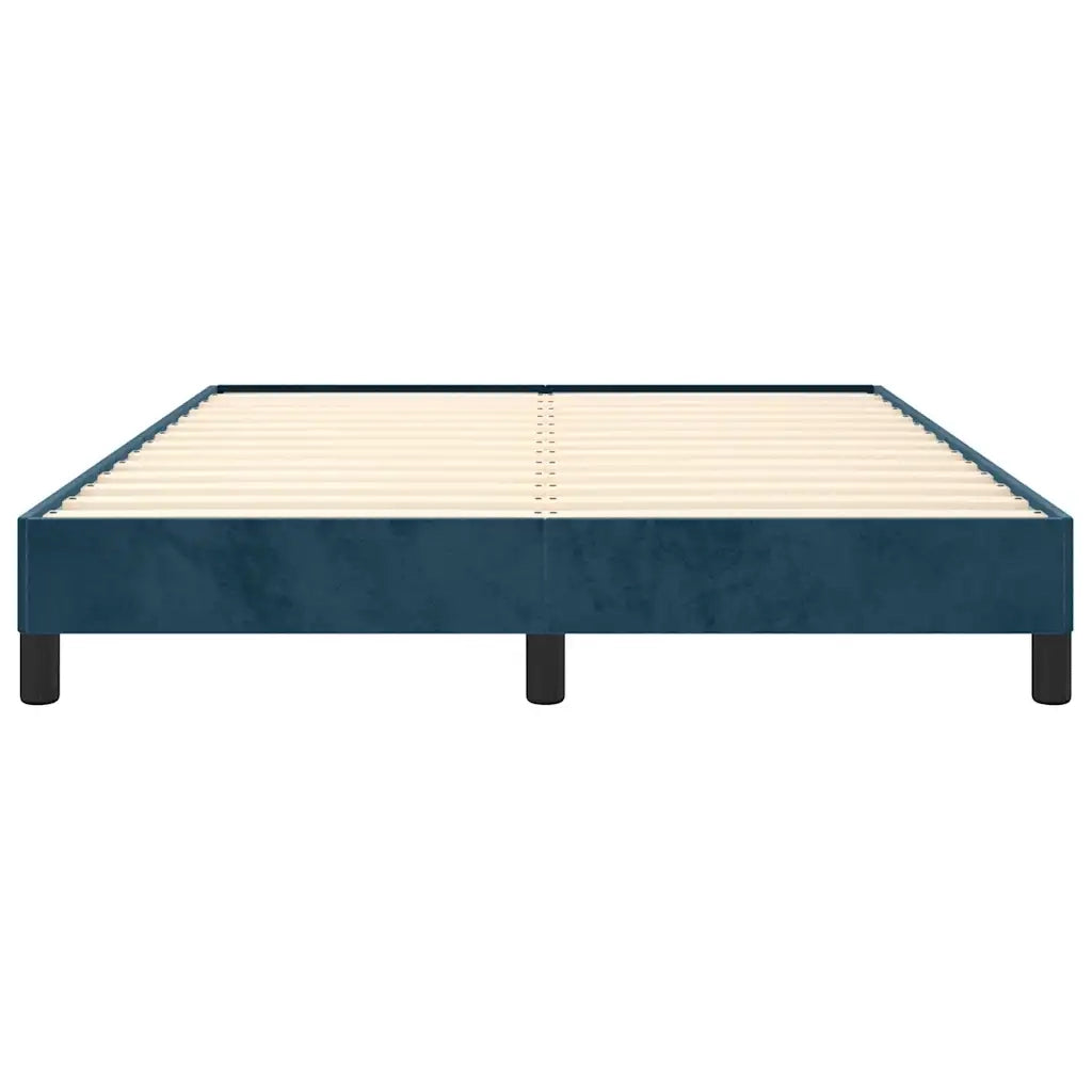 Giroletto senza Materasso-Struttura Letto Blu Scuro 140x200 cm Velluto 997044