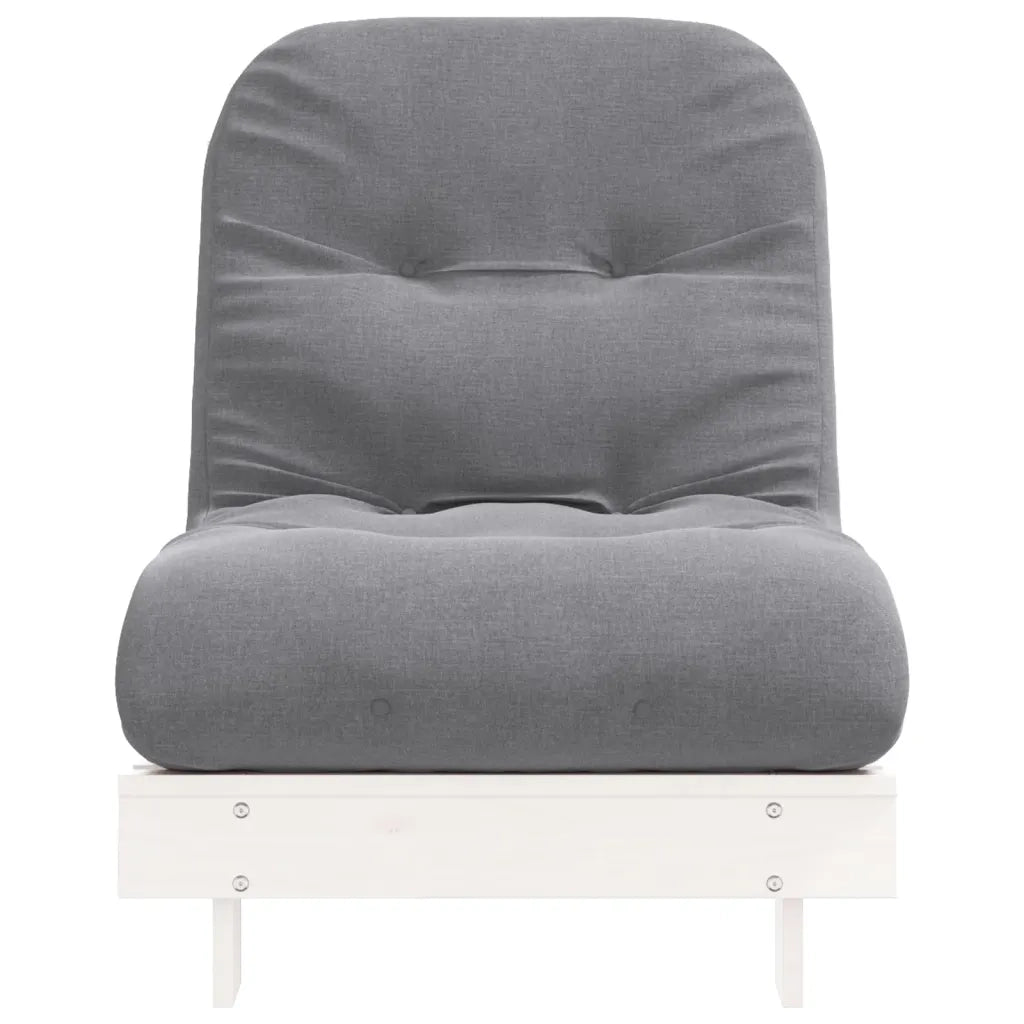 Divano letto | Sof¨¤ letto | Letto singolo Futon con Materasso Bianco 70x206x11cm Legno Pino
