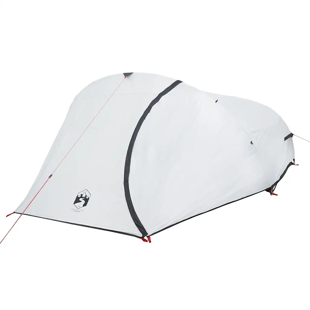 Tenda Campeggio a Cupola 4 Persone Bianca Tessuto Impermeabile 94730