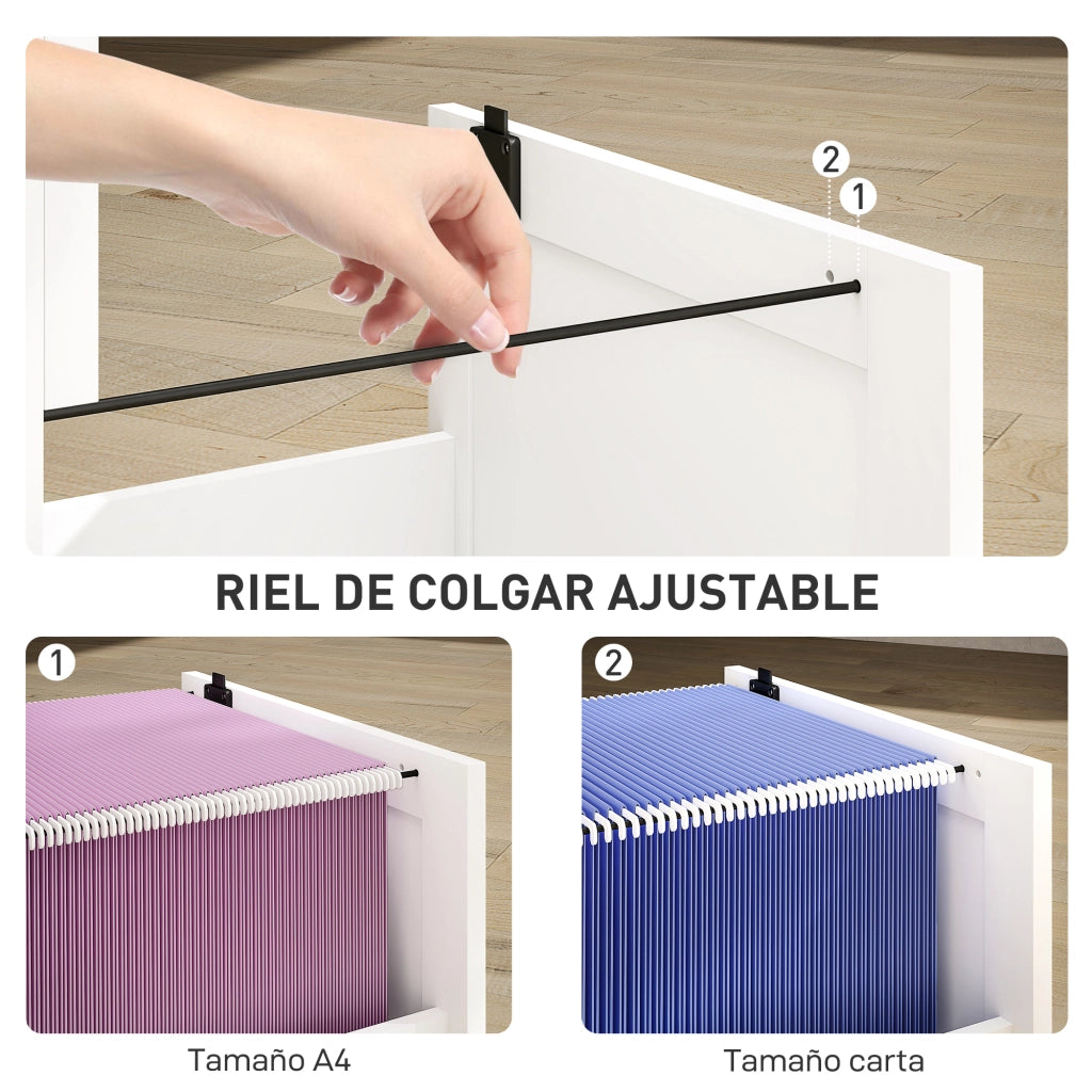 Cassettiera con 4 Cassetti ¨C zephmum ¨C Bianco 40x40x131 cm