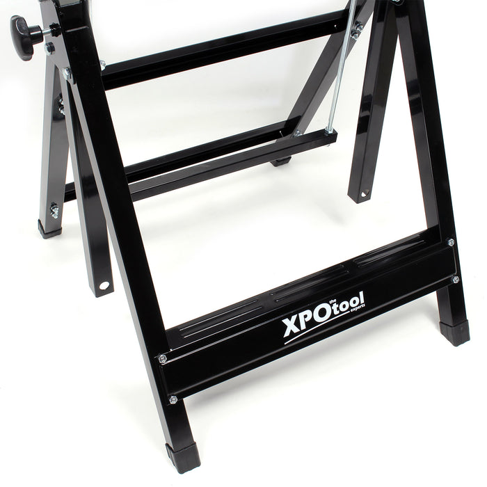 Banco da lavoro portatile e pieghevole max 100 kg altezza e inclinazione regolabili 77-107cm