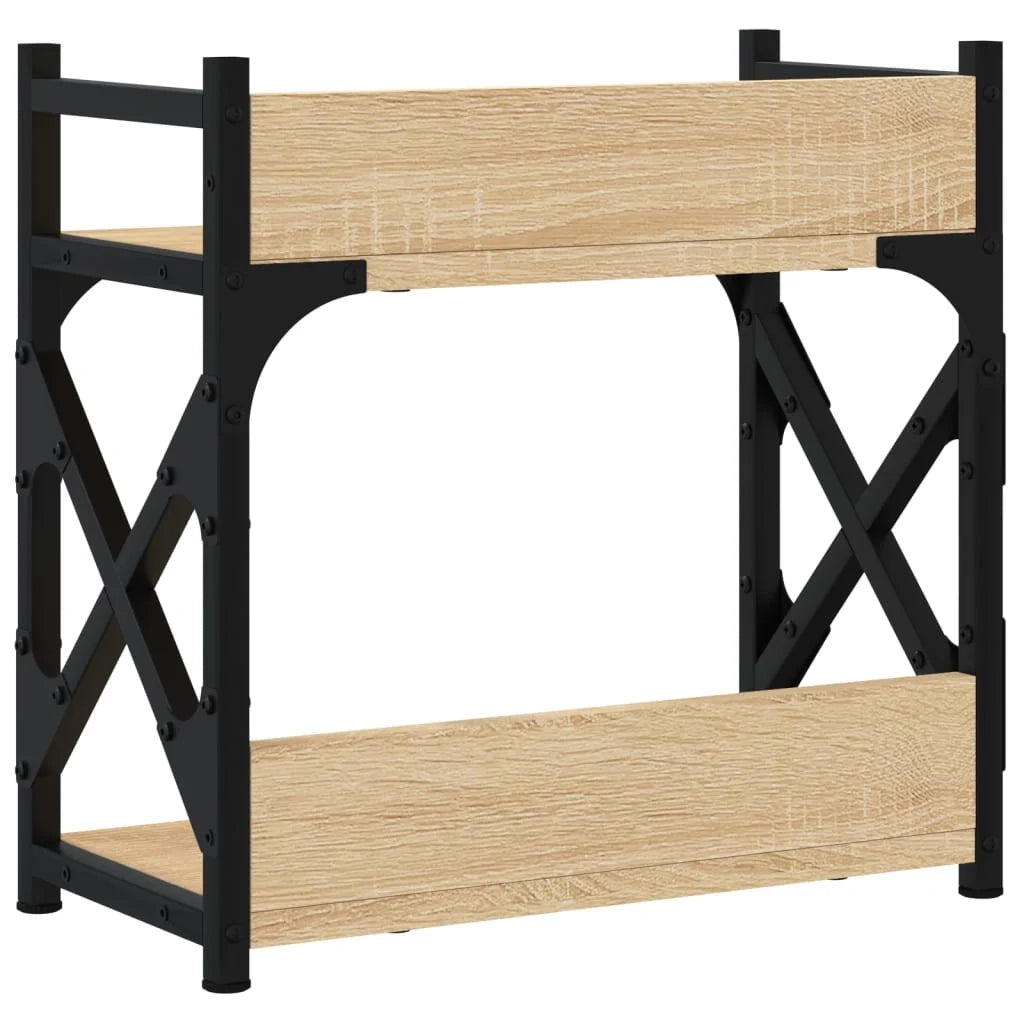 Supporto per stampante a 2 livelli Sonoma scrivania/mobile per ufficio 40 x 20 x 40 cm marrone 02_0044793