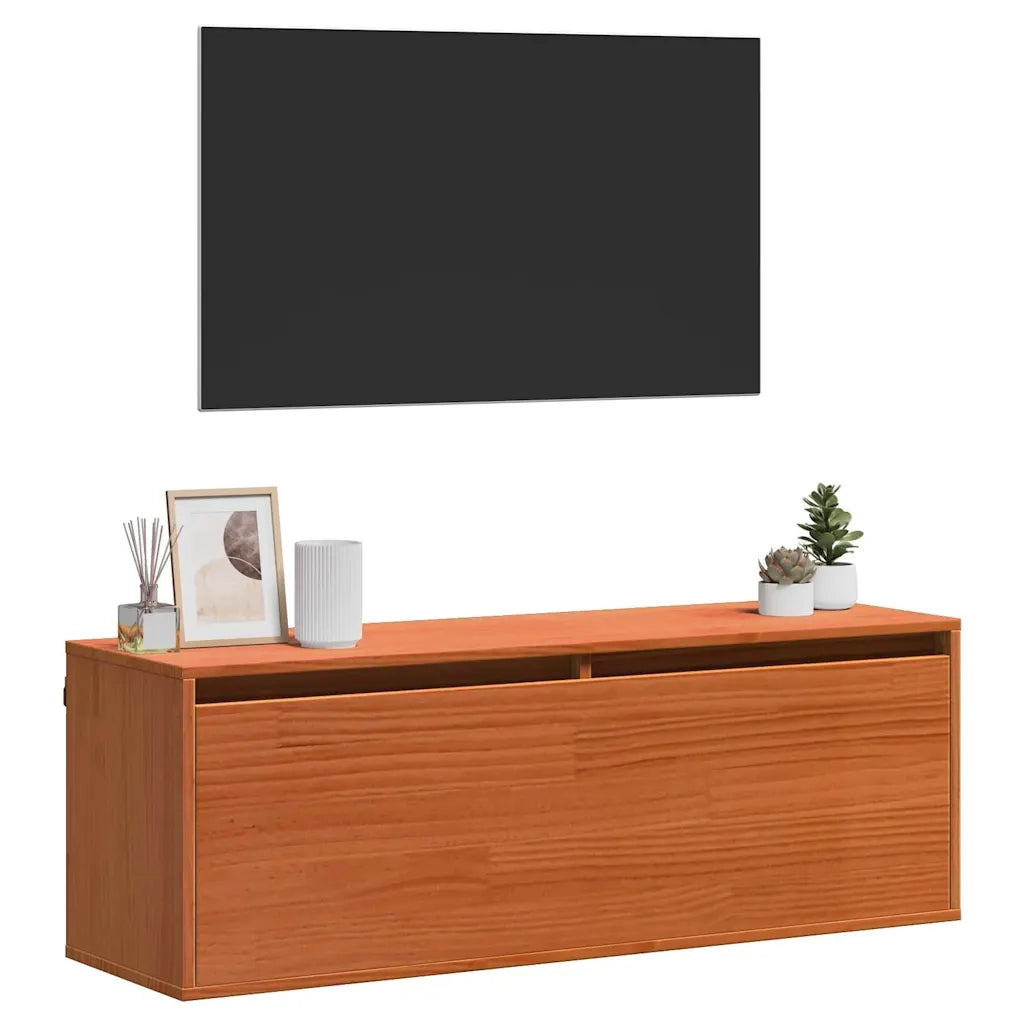 Armadietto a muro Marrone cerato 100 x 30 x 35 cm Pino massello 869861